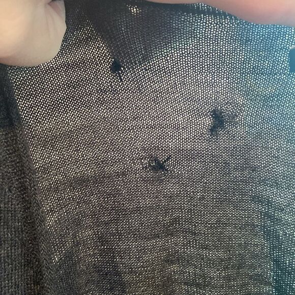 Eileen Fisher Black 100% Merino Wool Long Sleeve Asymmetrical Hem Dress Size M - Picture 6 of 12